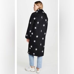 Avec Les Filles | Star Print Double-Face Oversized Coat | Black/White | S